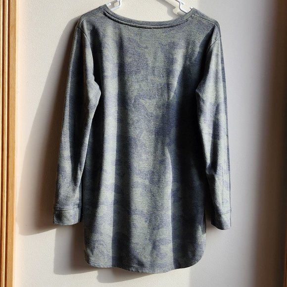 Jane and Delancey Green/Gray Scoop Neck Camouflaged Jersey Size Medium - Picture 13 of 13